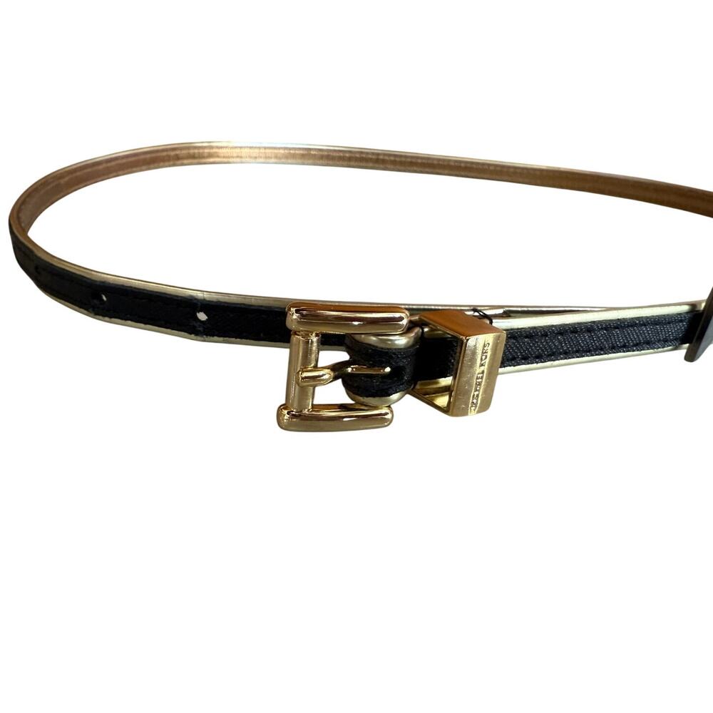 Michael Kors skinny black gold belt